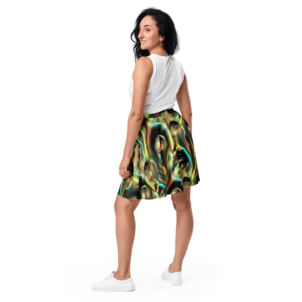 Newtonian Visage on Skater Skirt — Back