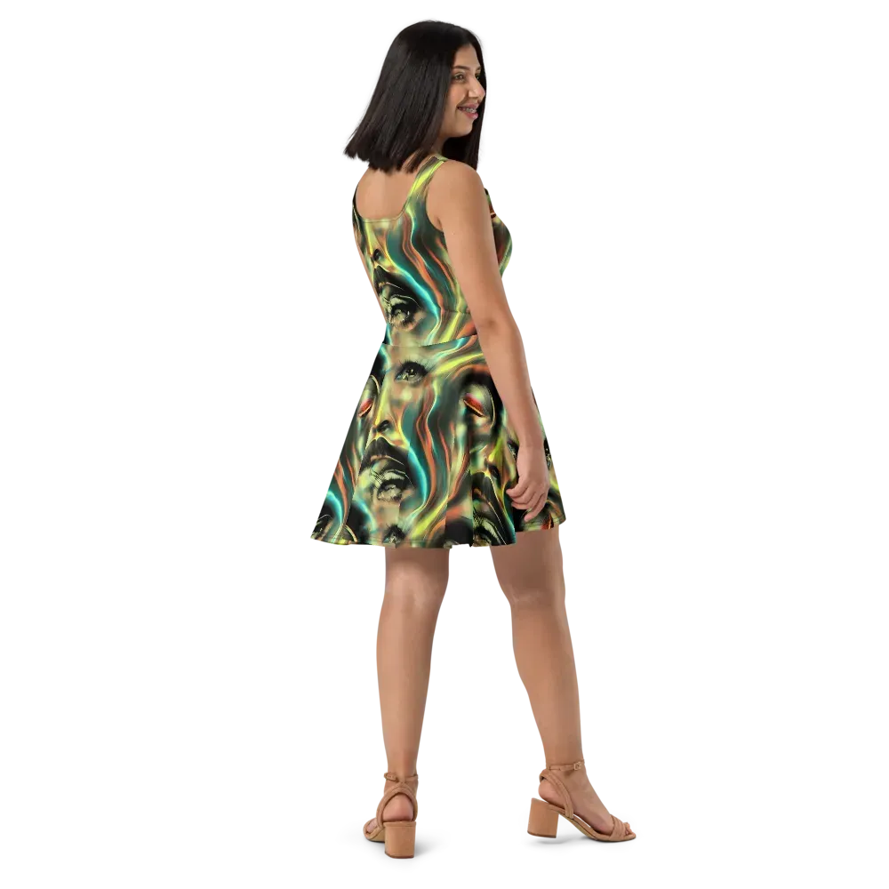 Newtonian Visage on Skater Dress — Right
