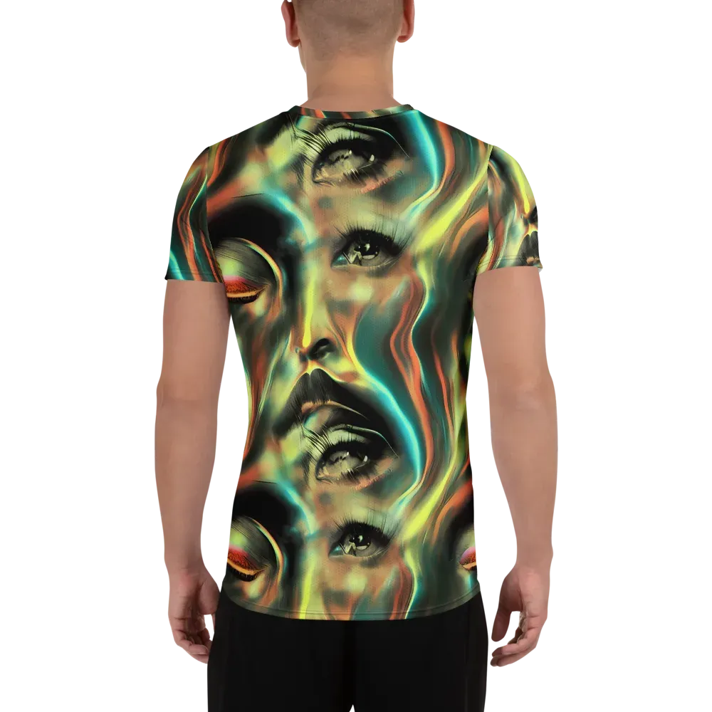 Newtonian Visage on Men's Athletic T-Shirt — Back