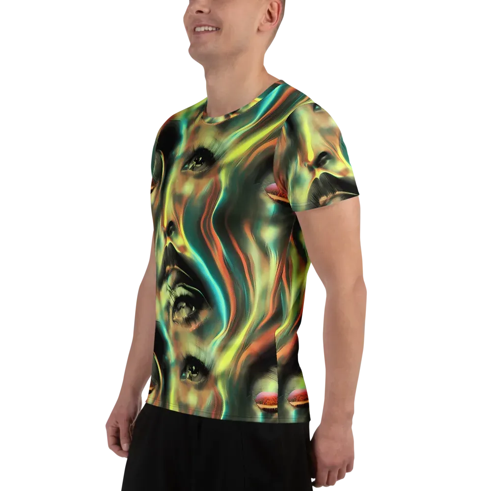 Newtonian Visage on Men's Athletic T-Shirt — Left