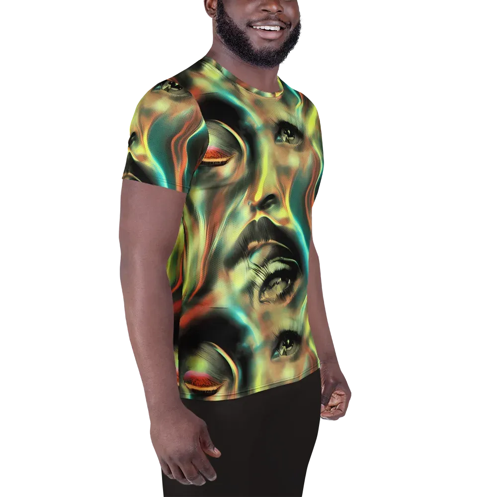 Newtonian Visage on Men's Athletic T-Shirt — Right