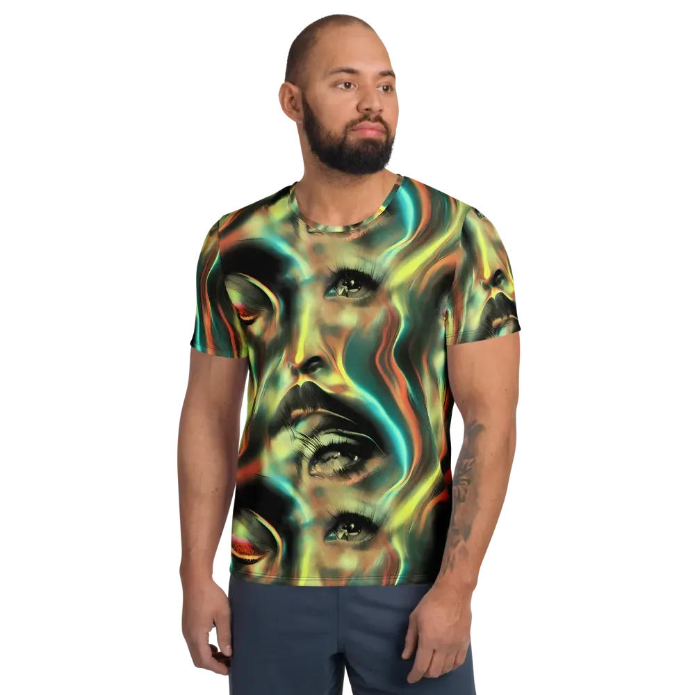 Newtonian Visage on Men's Athletic T-Shirt — Front
