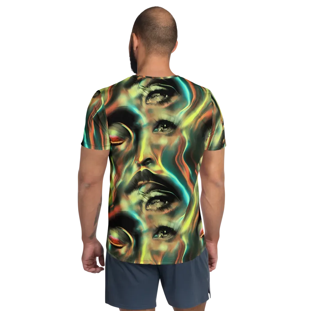 Newtonian Visage on Men's Athletic T-Shirt — Back