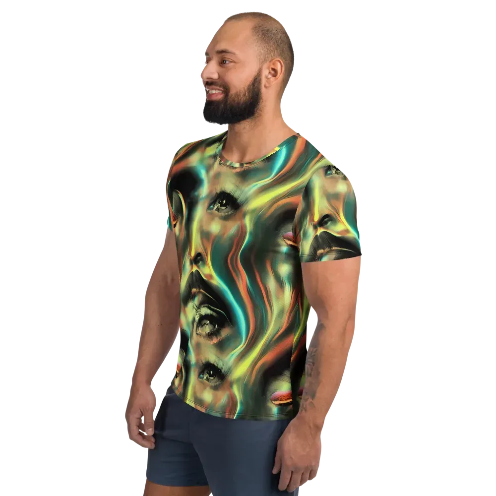 Newtonian Visage on Men's Athletic T-Shirt — Left