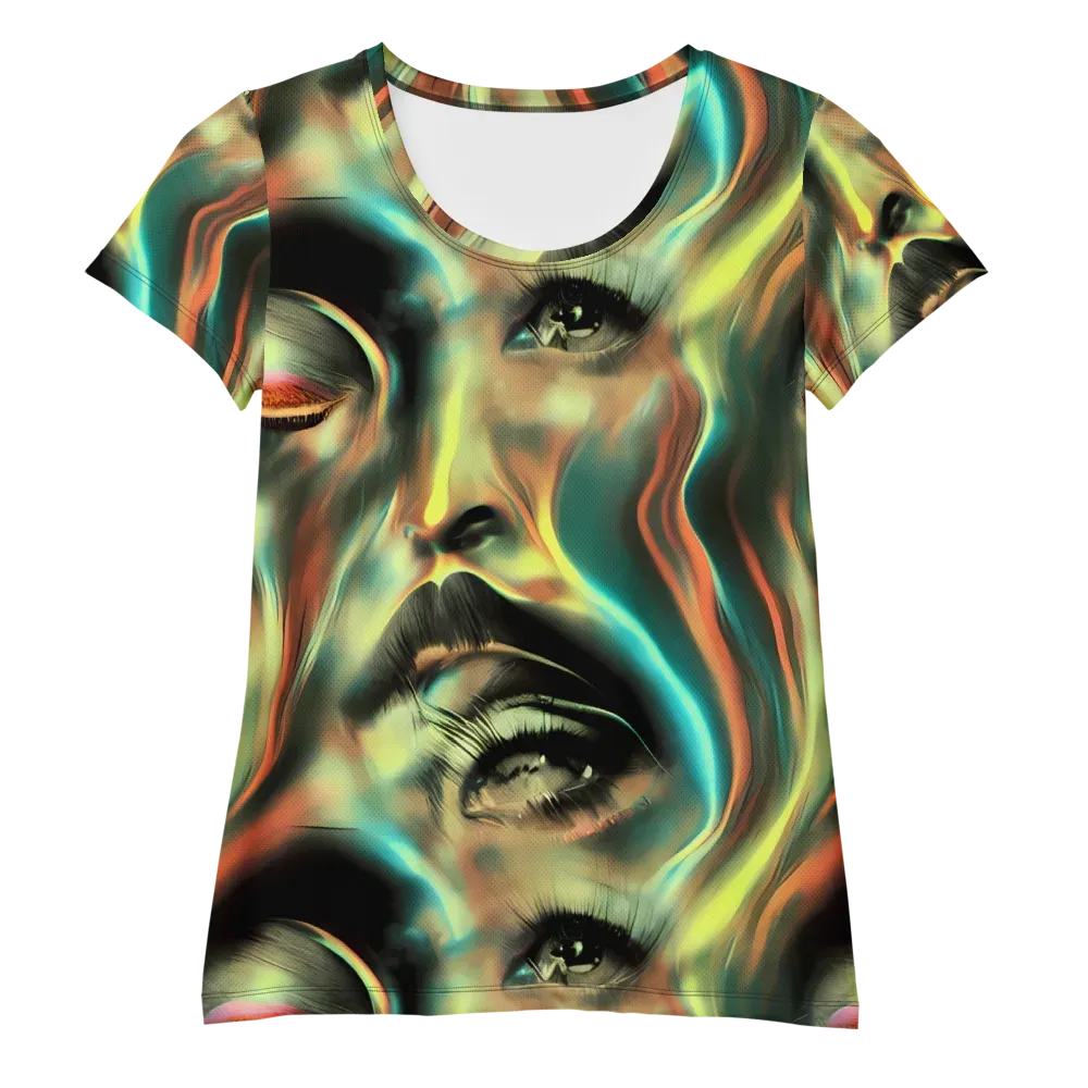 Newtonian Visage on Women's Athletic T-Shirt — Front