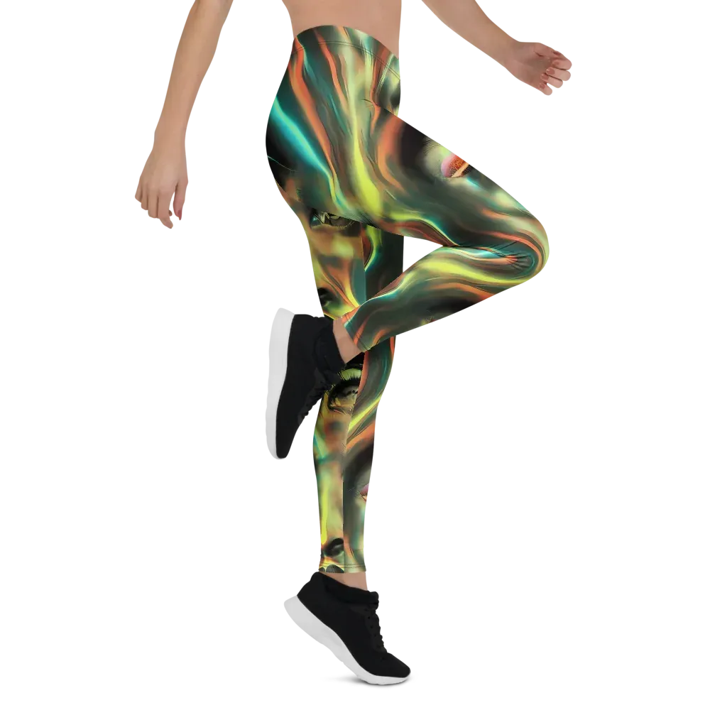 Newtonian Visage on Leggings — Right