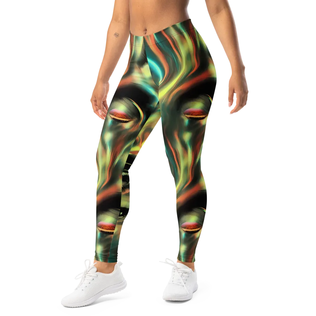 Newtonian Visage on Leggings — Left Front