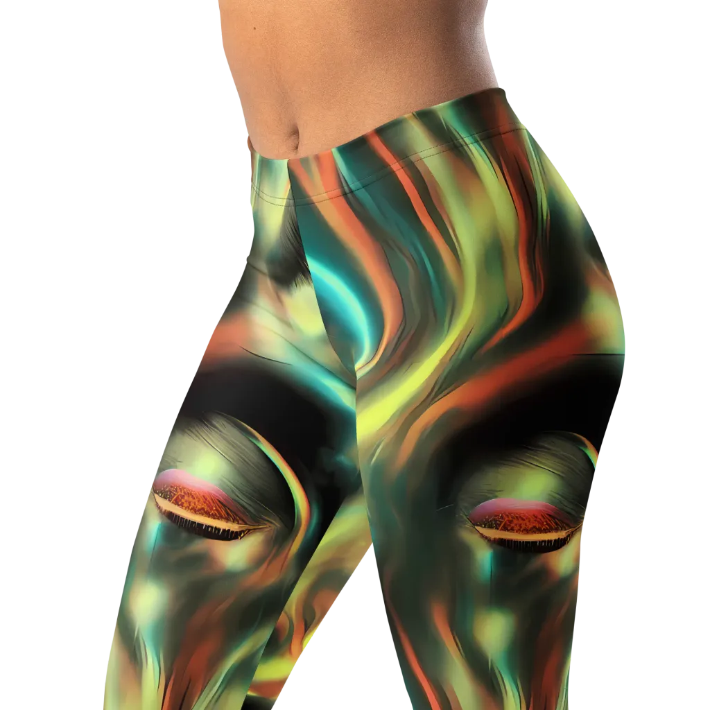 Newtonian Visage on Leggings — Left Front