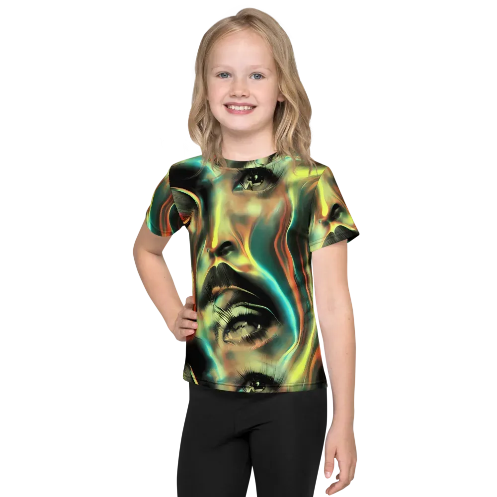 Newtonian Visage on Kids Crew Neck T-Shirt — Front