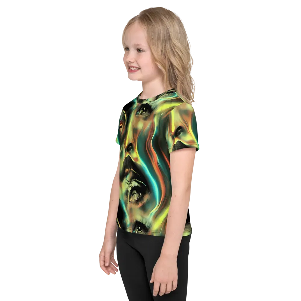 Newtonian Visage on Kids Crew Neck T-Shirt — Left