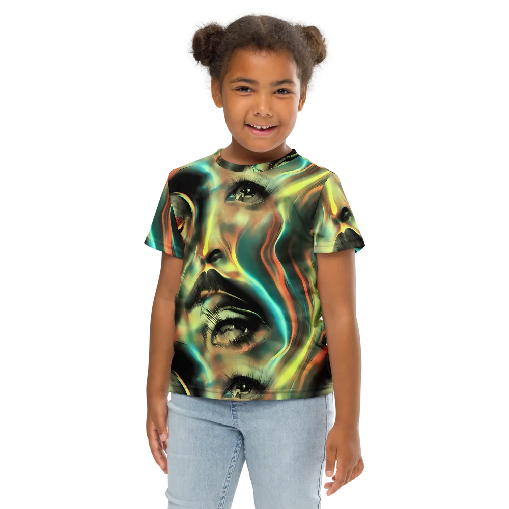 Newtonian Visage on Kids Crew Neck T-Shirt — Front