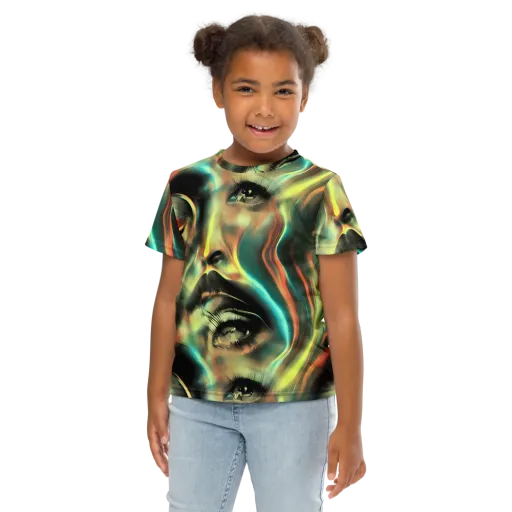 Newtonian Visage on a Kids Crew Neck T-Shirt