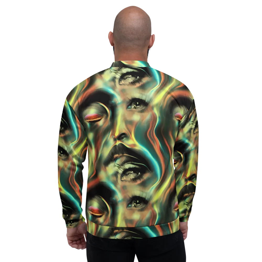 Newtonian Visage on Bomber Jacket — Back
