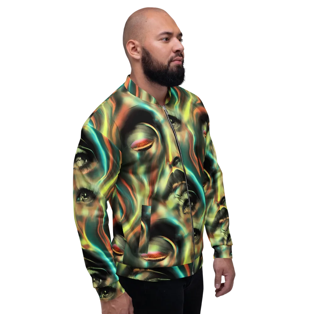 Newtonian Visage on Bomber Jacket — Right