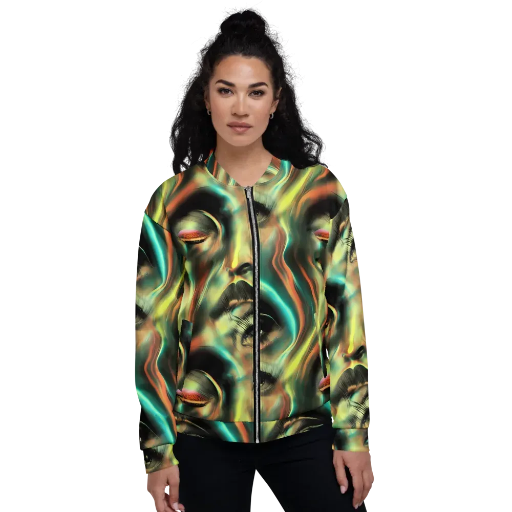 Newtonian Visage on Bomber Jacket — Front
