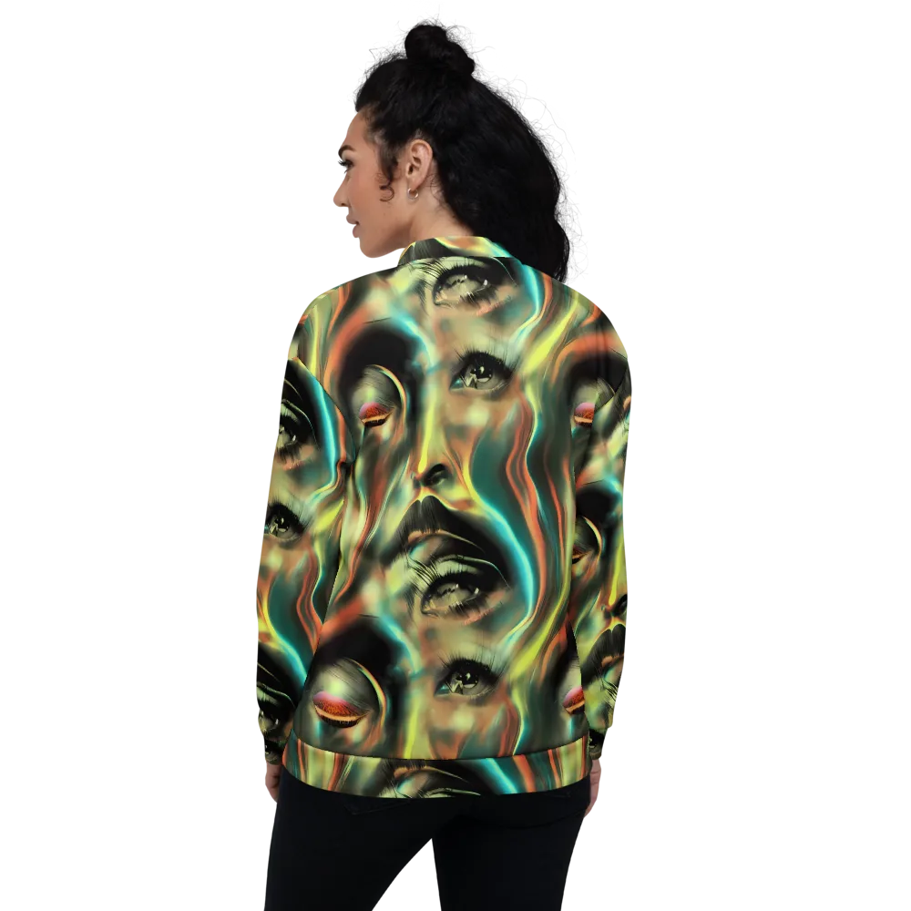 Newtonian Visage on Bomber Jacket — Back