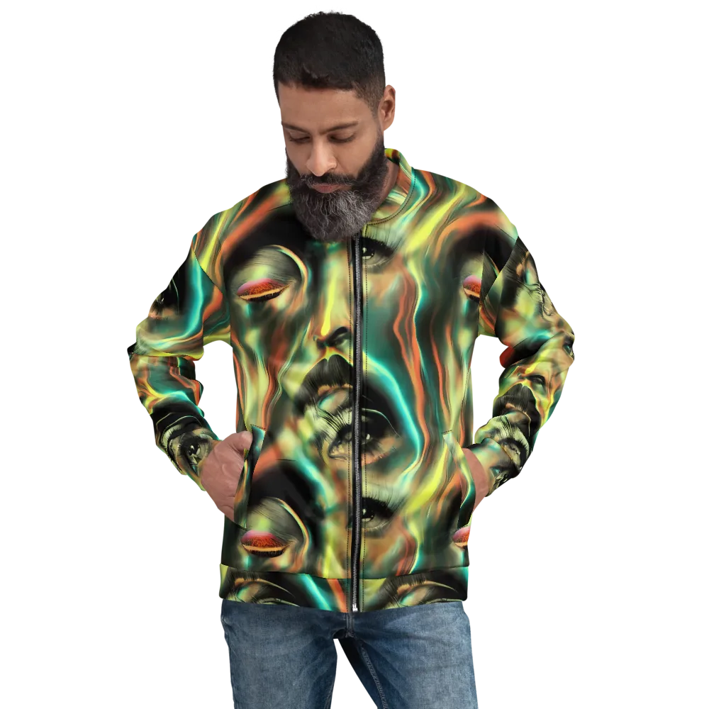 Newtonian Visage on Bomber Jacket — Front
