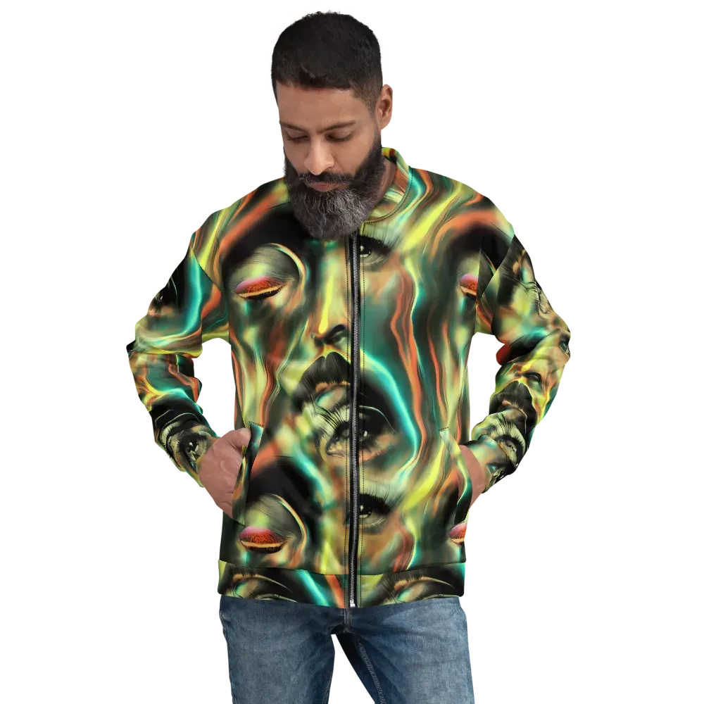 Newtonian Visage on Bomber Jacket — Front