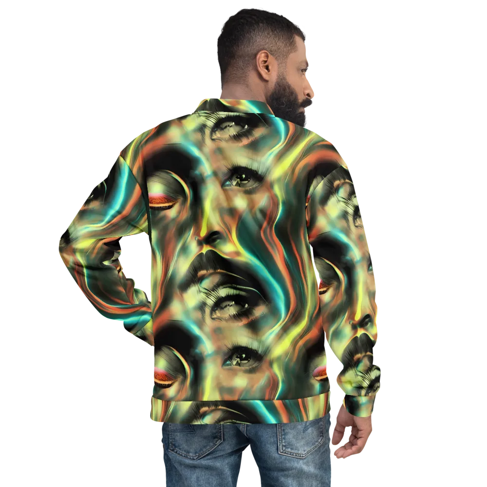 Newtonian Visage on Bomber Jacket — Back