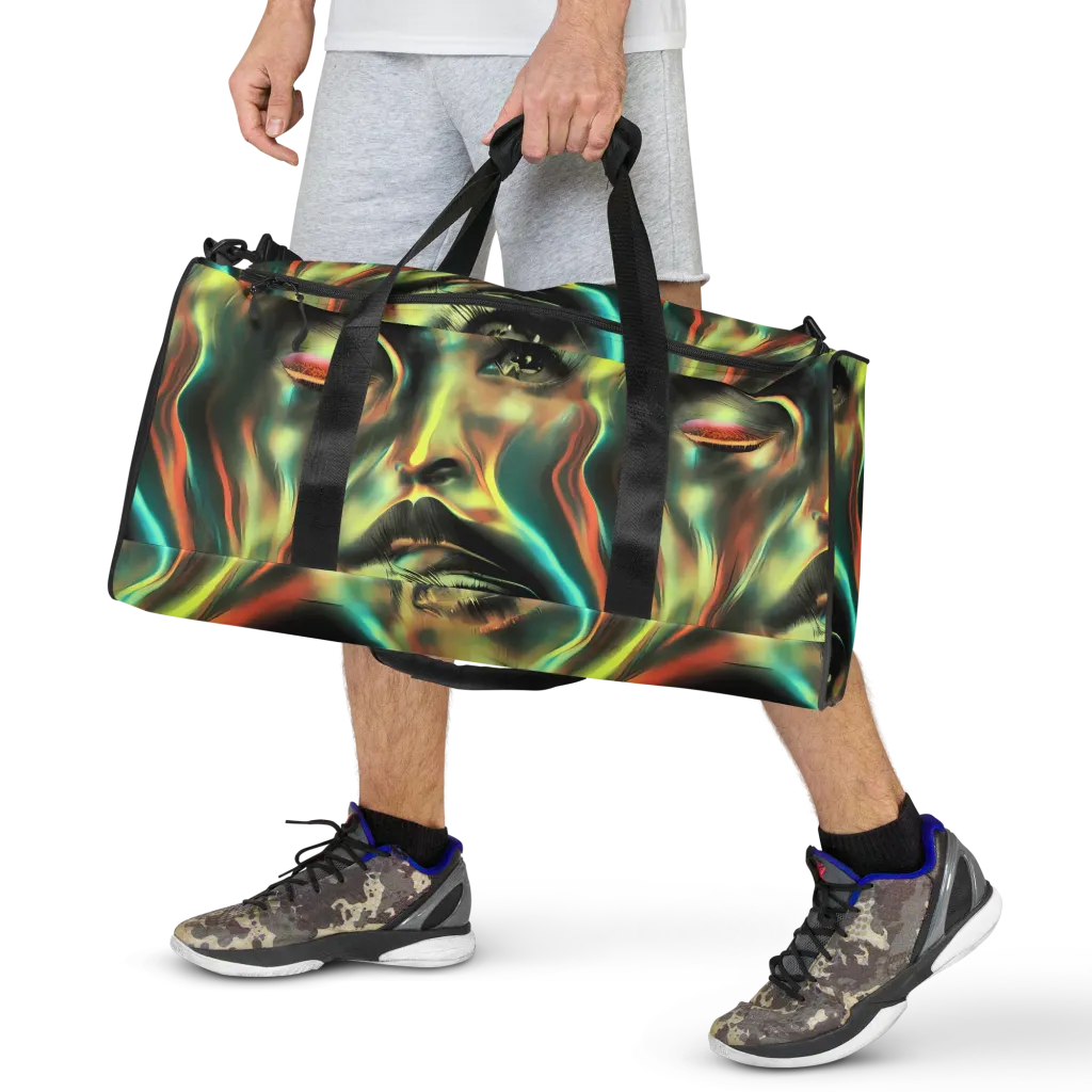 Newtonian Visage on Duffle Bag — Front