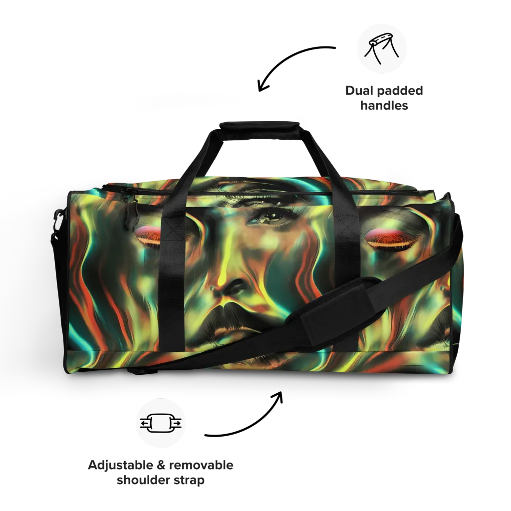 Newtonian Visage on Duffle Bag — Front