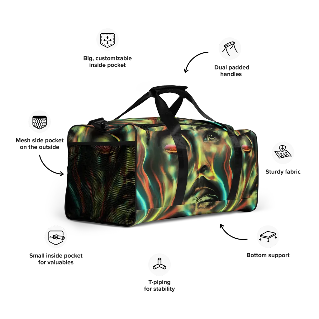 Newtonian Visage on Duffle Bag — Right Front