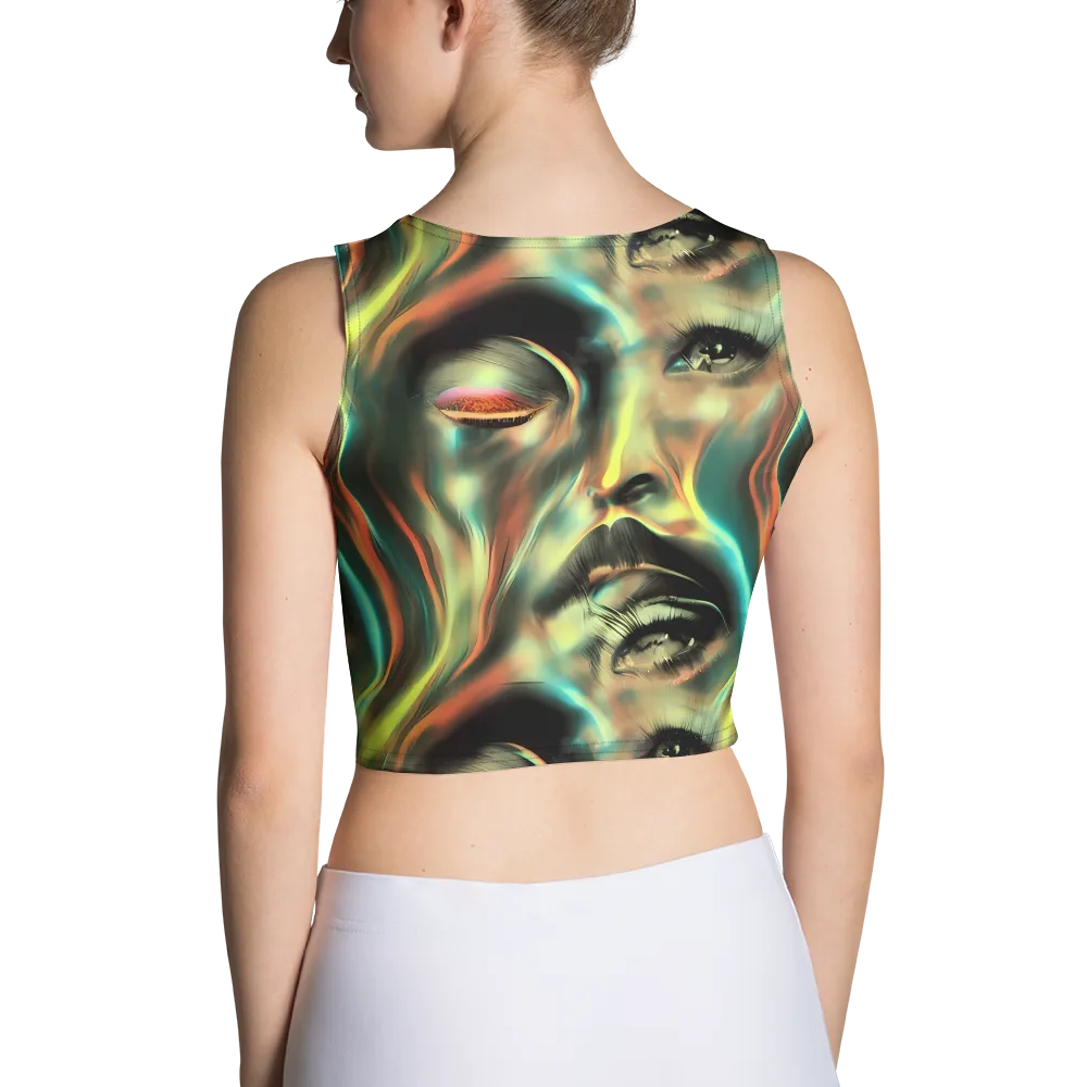 Newtonian Visage on Crop Top — Back