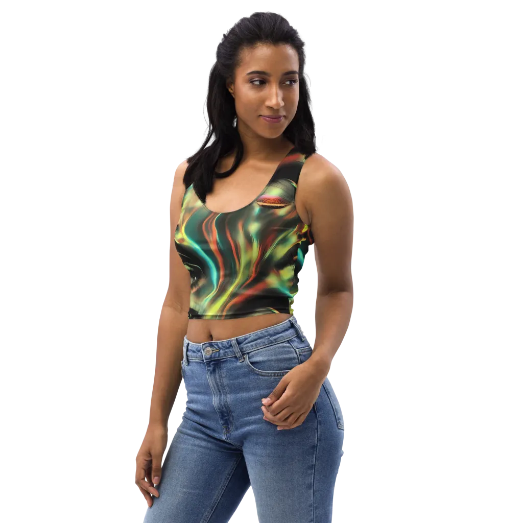 Newtonian Visage on Crop Top — Left Front