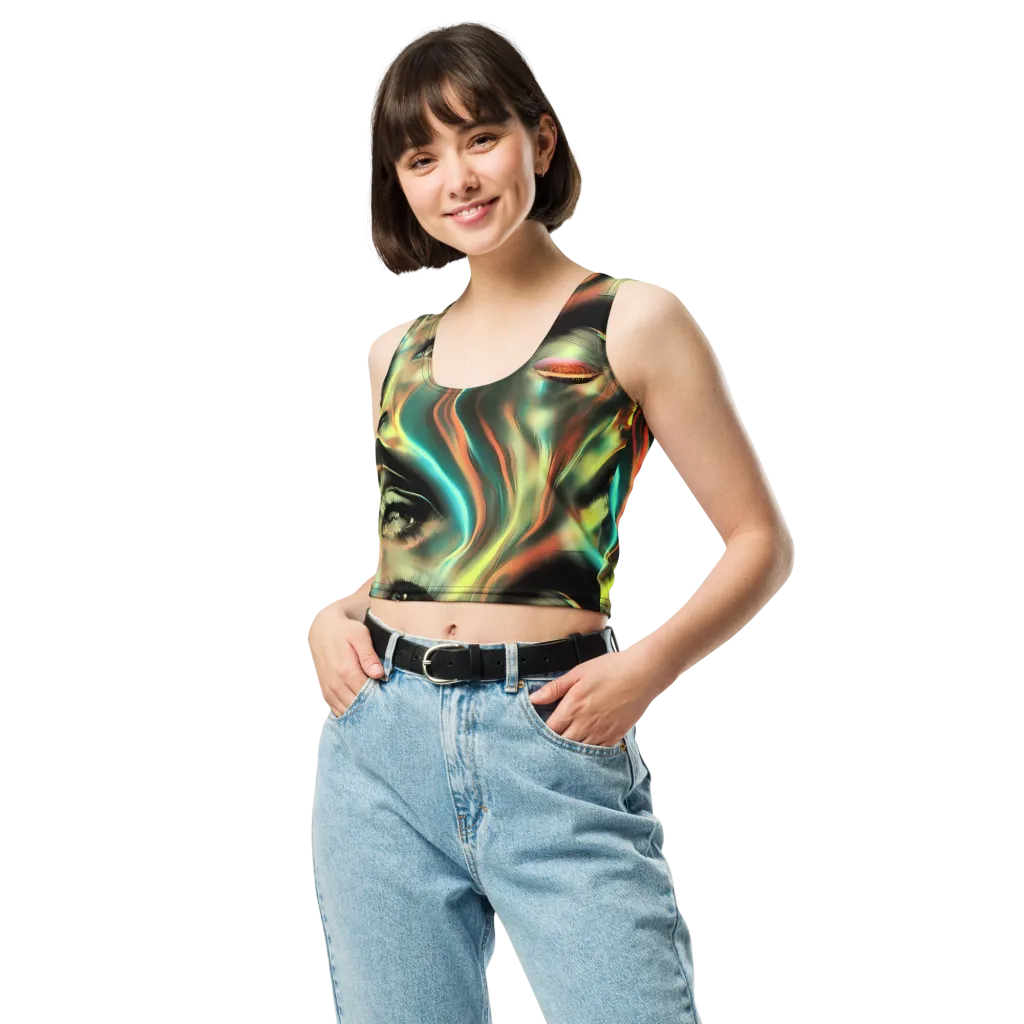Newtonian Visage on Crop Top — Front