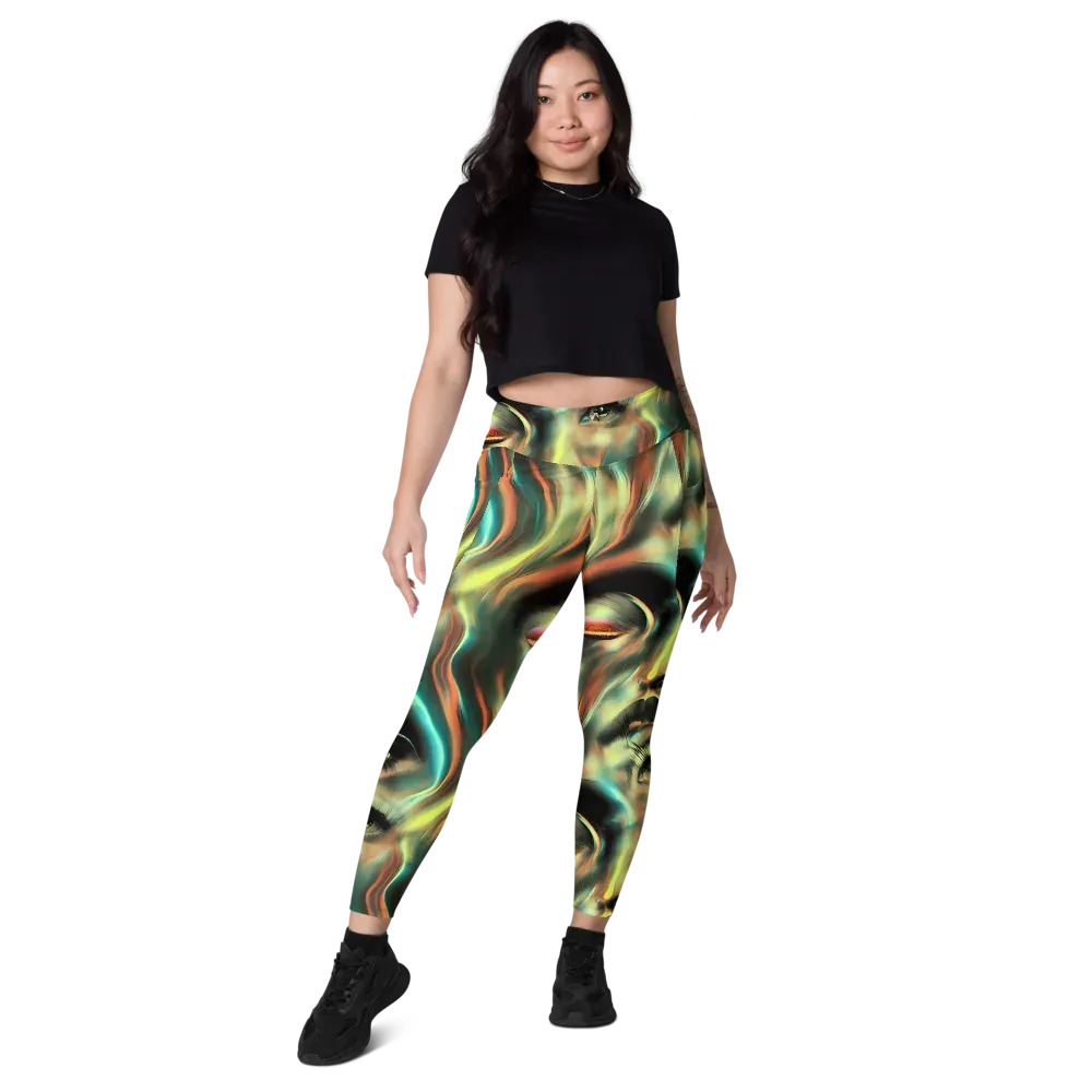 Newtonian Visage on Leggings with Pockets — Front