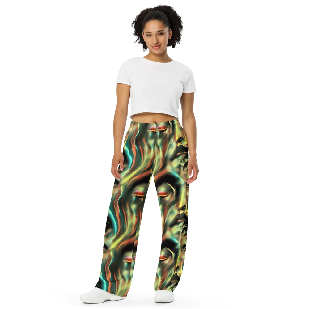 Newtonian Visage on Wide-Leg Pants — Front