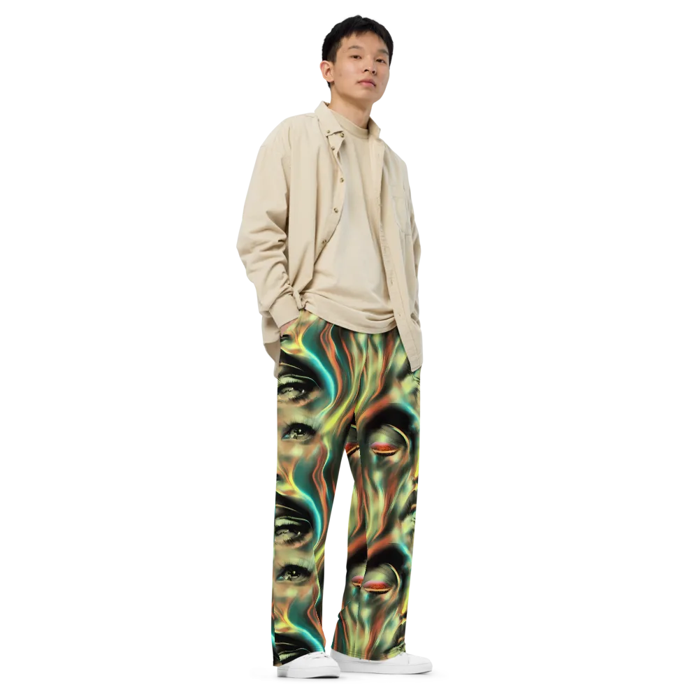 Newtonian Visage on Wide-Leg Pants — Right Front