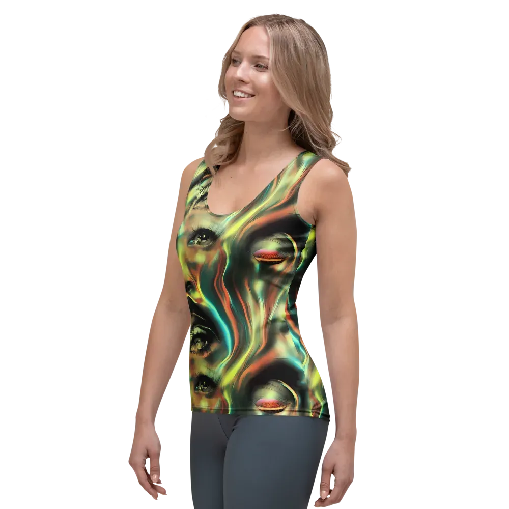 Newtonian Visage on Women's Tank Top — Left Front
