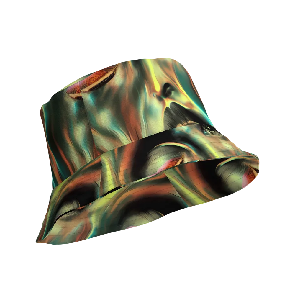 Newtonian Visage on Reversible Bucket Hat — Product details Outside