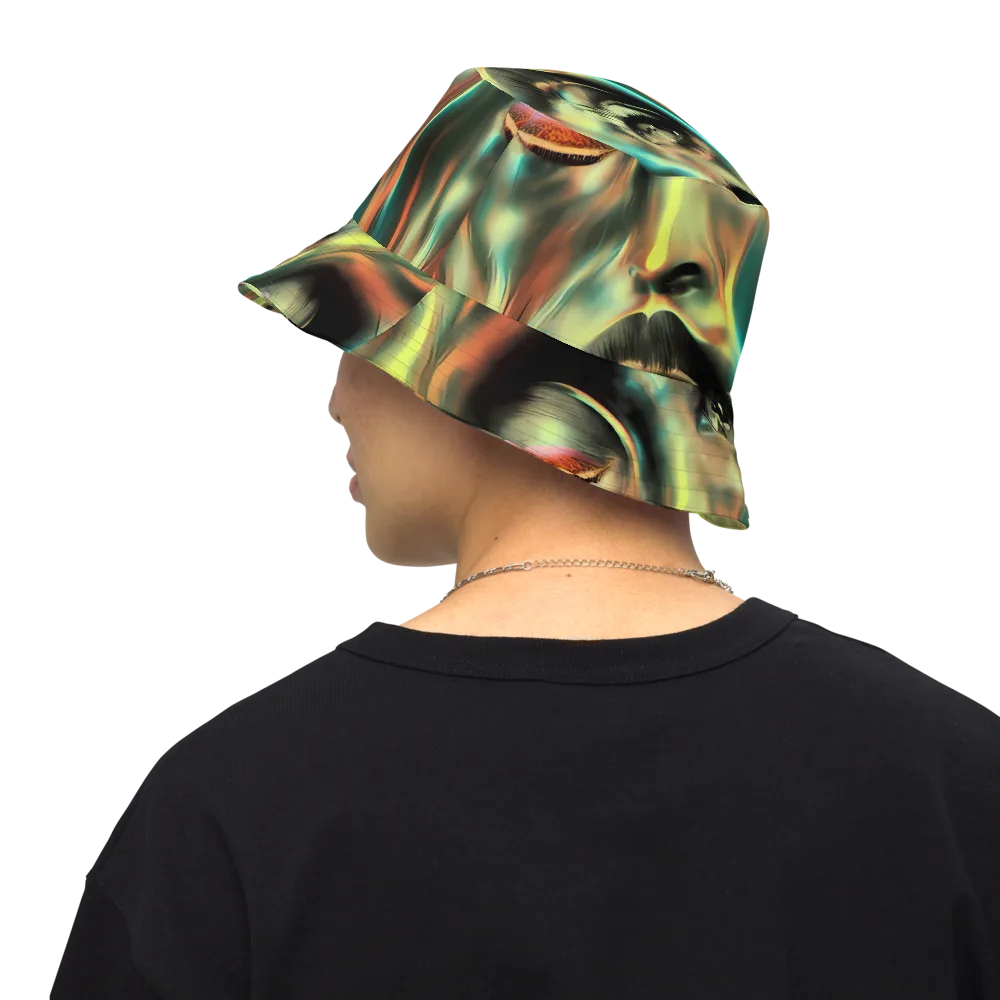 Newtonian Visage on Reversible Bucket Hat — Back Inside