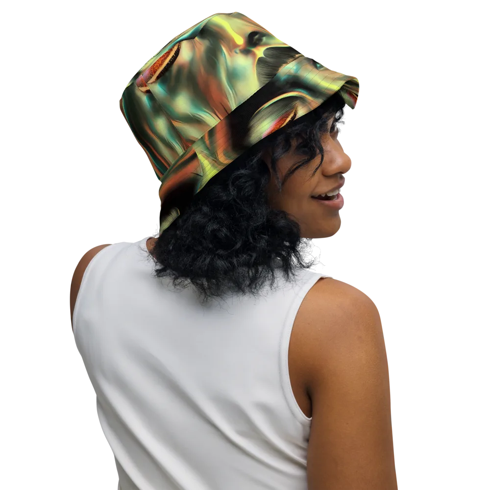 Newtonian Visage on Reversible Bucket Hat — Right Outside