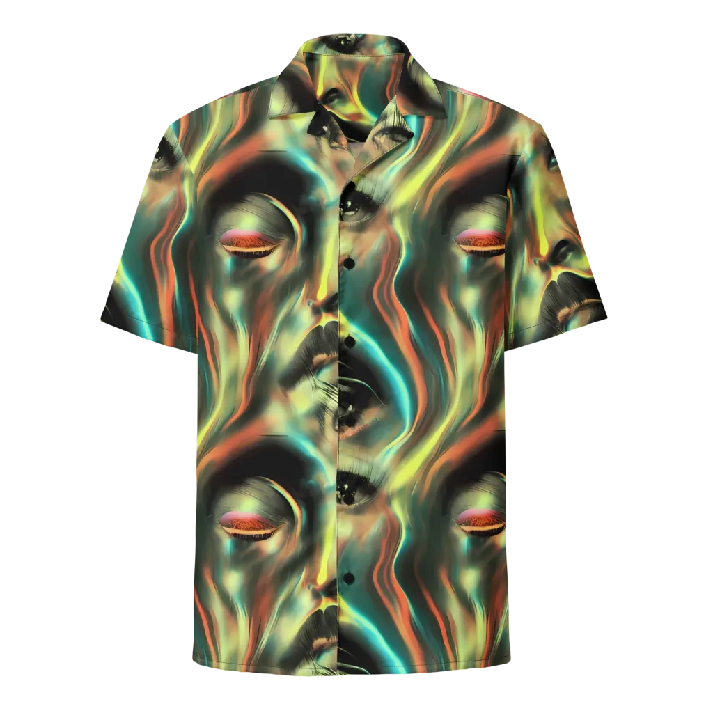 Newtonian Visage on Button Shirt — Front