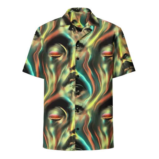 Newtonian Visage on a Button Shirt