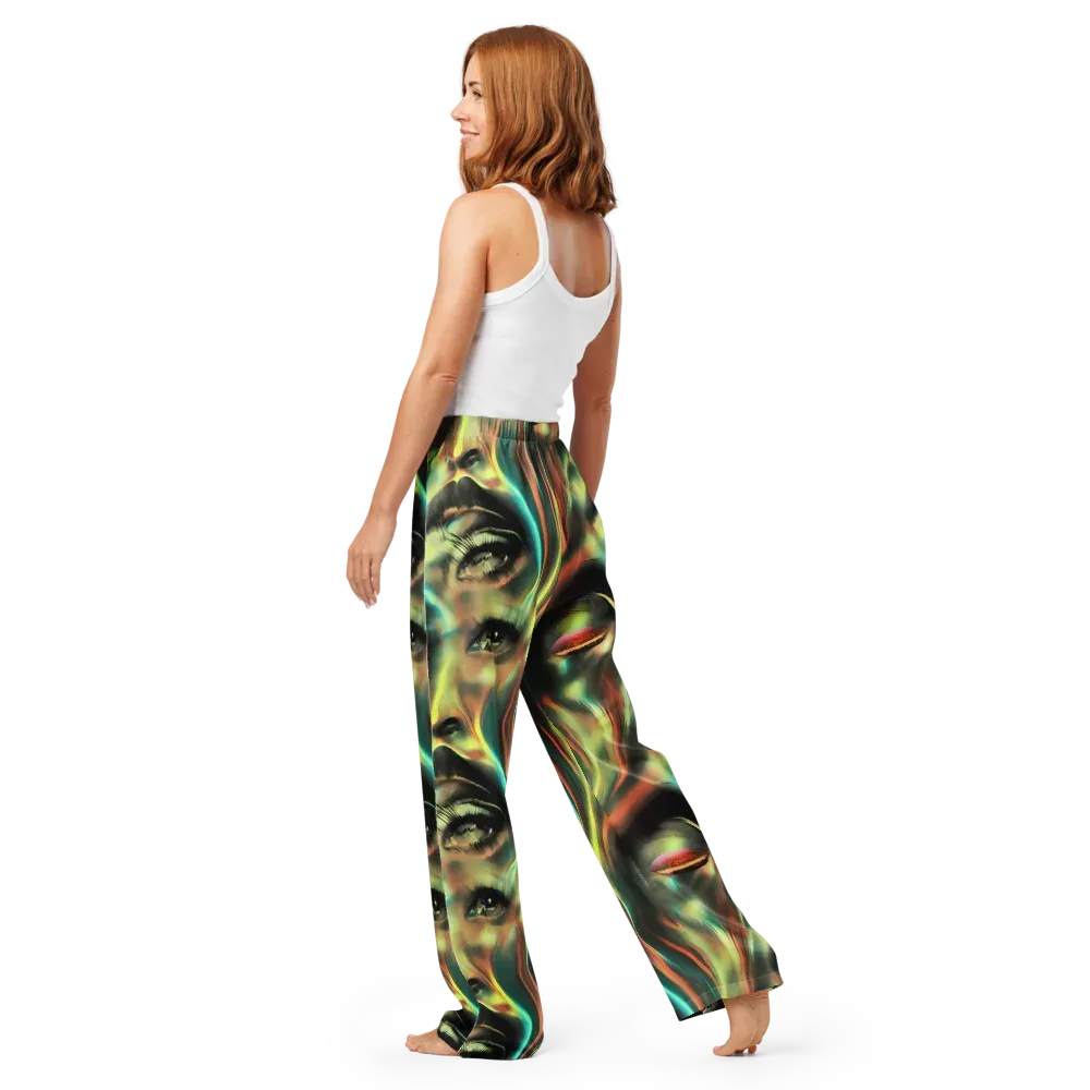 Newtonian Visage on Women's Pajama Pants — Back