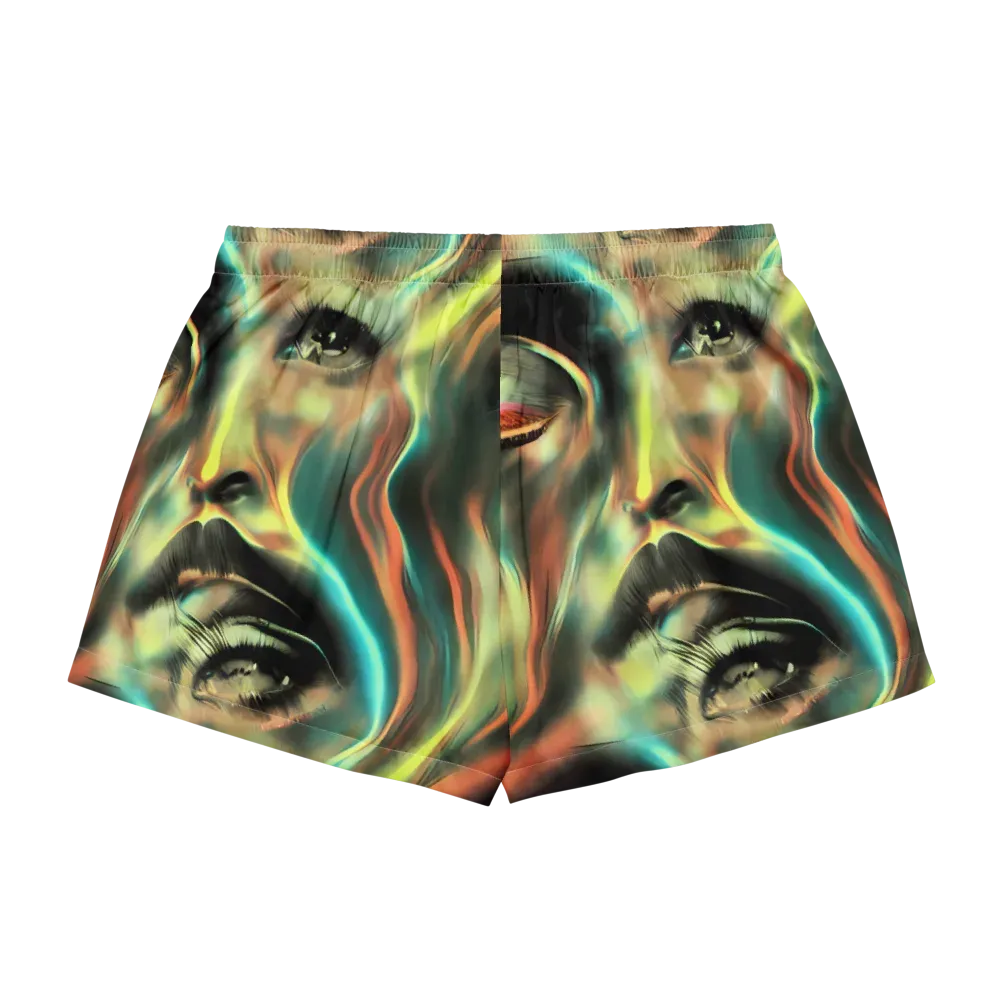 Newtonian Visage on Women's Pajama Shorts — Back