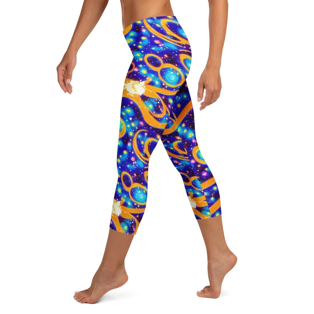 Epic Orbit on Capri Leggings — Left