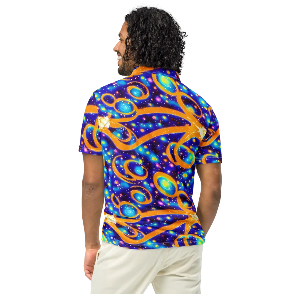 Epic Orbit on Men's Slim Fit Polo Shirt — Back