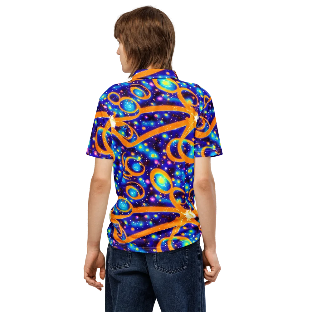 Epic Orbit on Men's Slim Fit Polo Shirt — Back