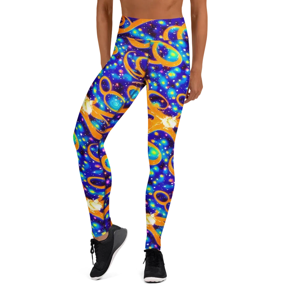 Epic Orbit on Yoga Leggings — Front