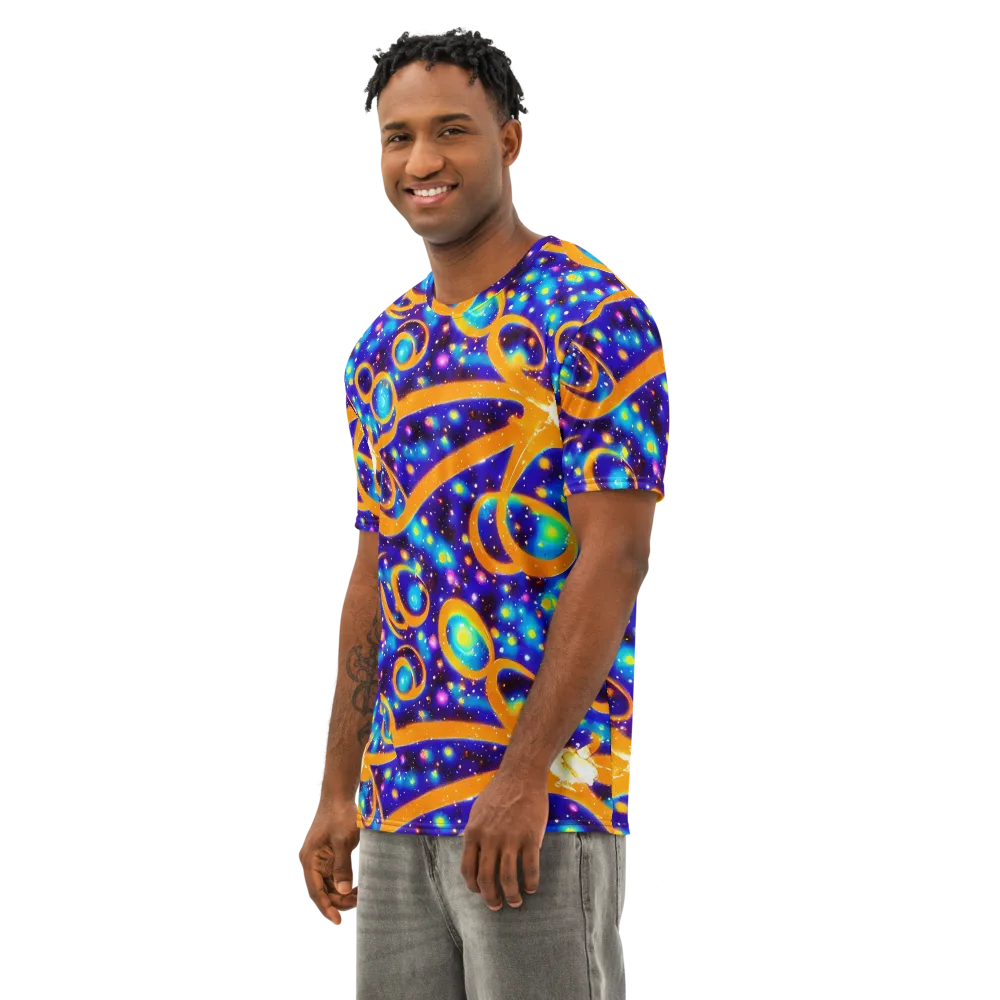Epic Orbit on Men's Cotton Crew Neck T-Shirt — Left Front