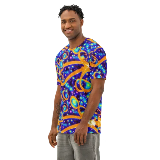 Epic Orbit on a Men's Cotton Crew Neck T-Shirt