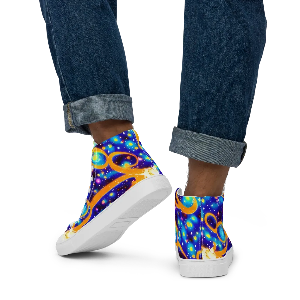 Epic Orbit on Men's High Top Canvas Shoes — Back