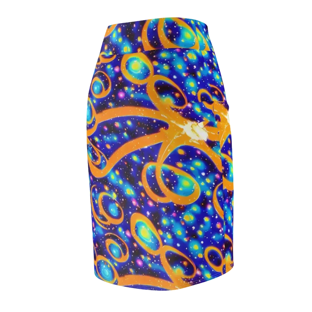 Epic Orbit on Pencil Skirt — Back Side