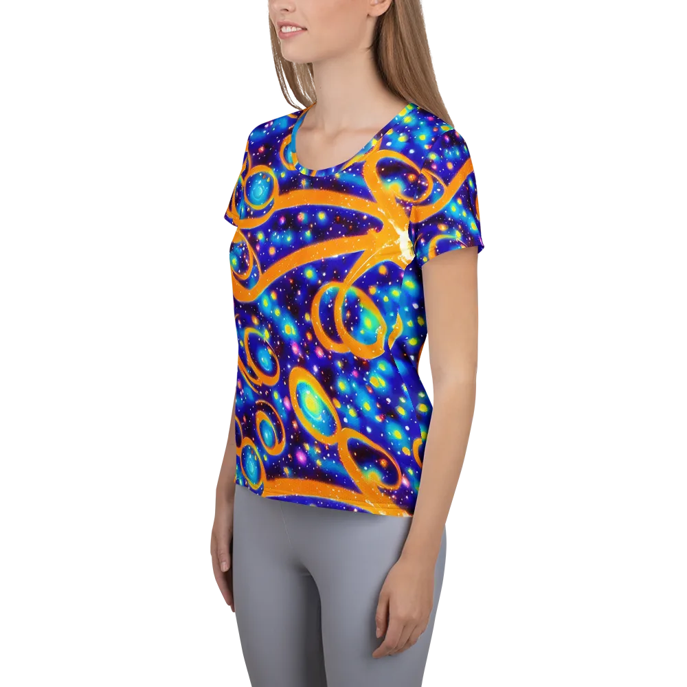 Epic Orbit on Women's Athletic T-Shirt — Left