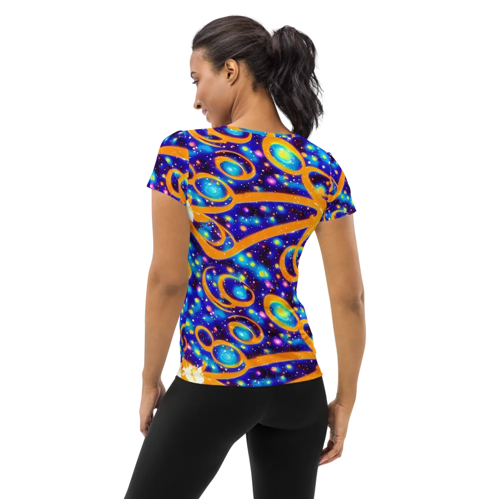 Epic Orbit on Women's Athletic T-Shirt — Back